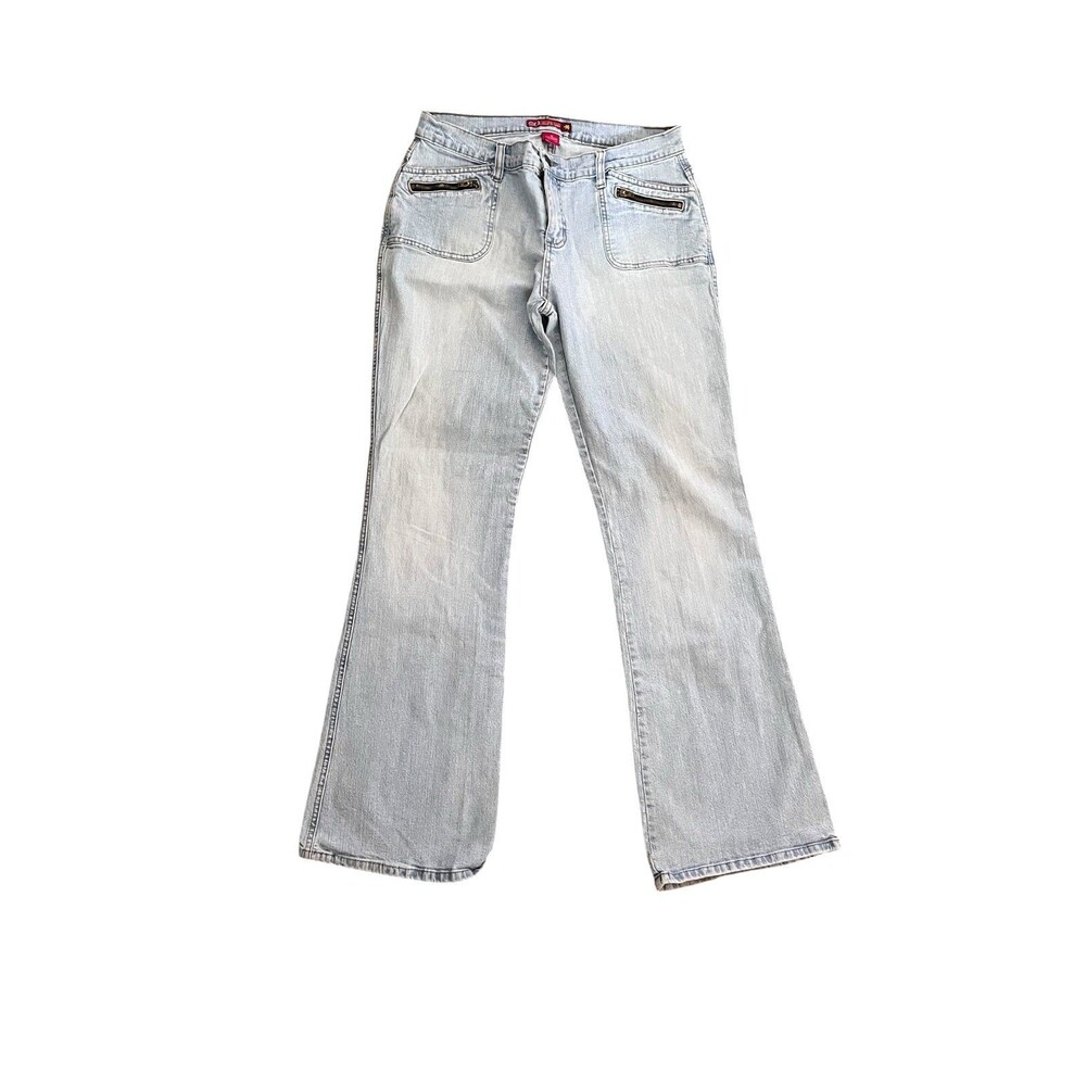 VTG Y2K SO Stretch Flare Jeans Light Wash 11